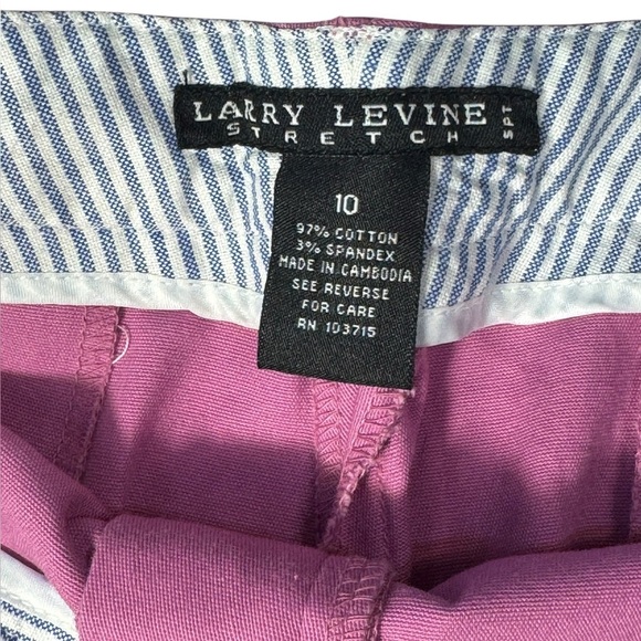 Larry Levine Stretch SPT Trousers Dress Pant Mauve Pink Hi-Waist Size 10 NWT - Picture 9 of 10